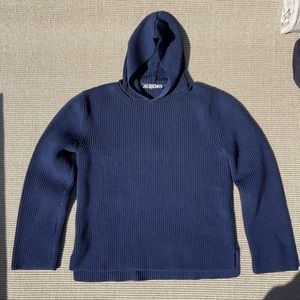 JACQUEMUS Men's Blue Navy La Maille Capuche Hoodie
